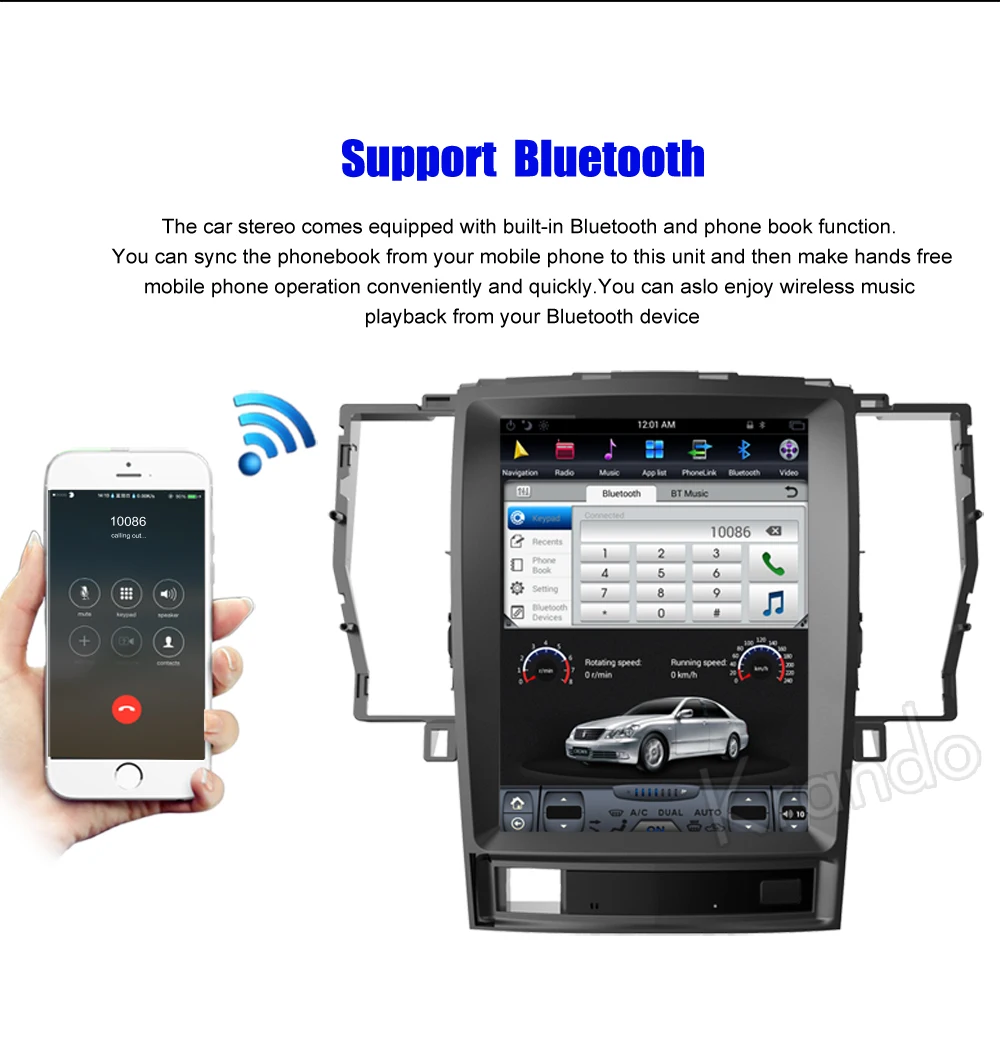 Krando Android 8,1 12," Tesla стиль вертикальный экран автомобиля радио для Toyota Crown 2008-2012 gps навигация Мультимедийная система плеер