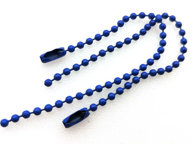 royal blue 1 упаковка, красочные шарики 2,4 мм, цепочка из бисера 12 см, собака/этикетка, ручная бирка, объемная цепь с разъемом для самостоятельного изготовления брелка, ювелирное изделие - Цвет: royal blue