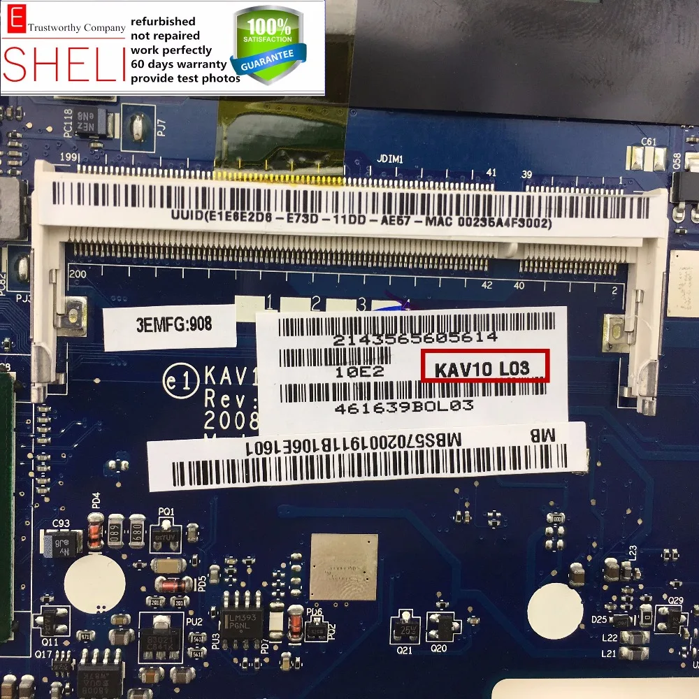 D150 материнская плата для acer aspire один KAV10 L03 LA 4781P полностью протестирована 100%