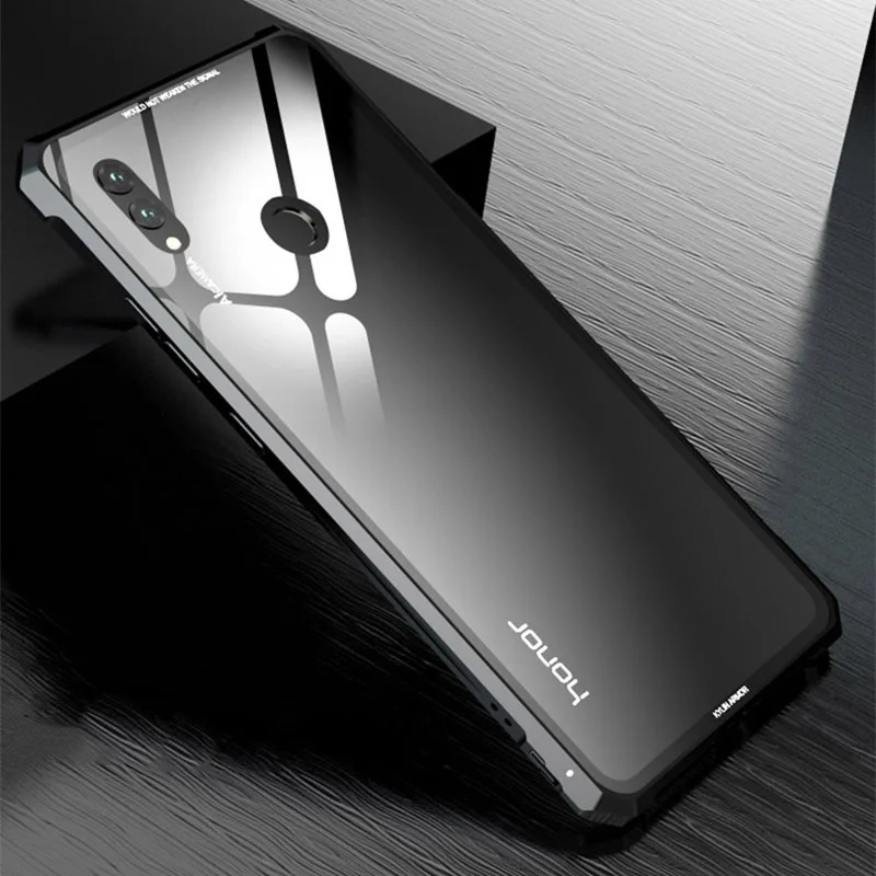 Роскошный стеклянный чехол s для huawei Honor Note10 20PRO V20 Lite чехол противоударный металлический каркас закаленное стекло задняя крышка для Honor 8X MAX