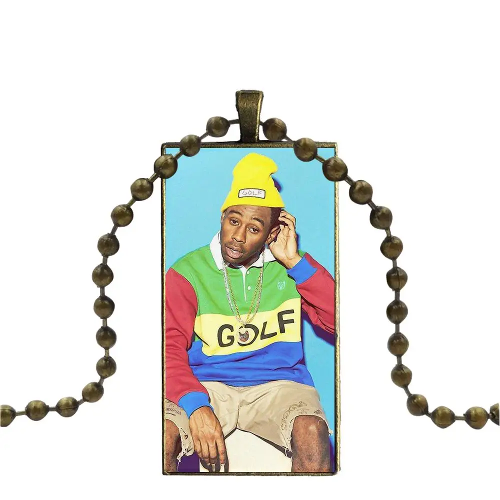 EJ glaze Golf Wang Tyler The Creator Ofwgkta стеклянное колье с кабошоном прямоугольное ожерелье