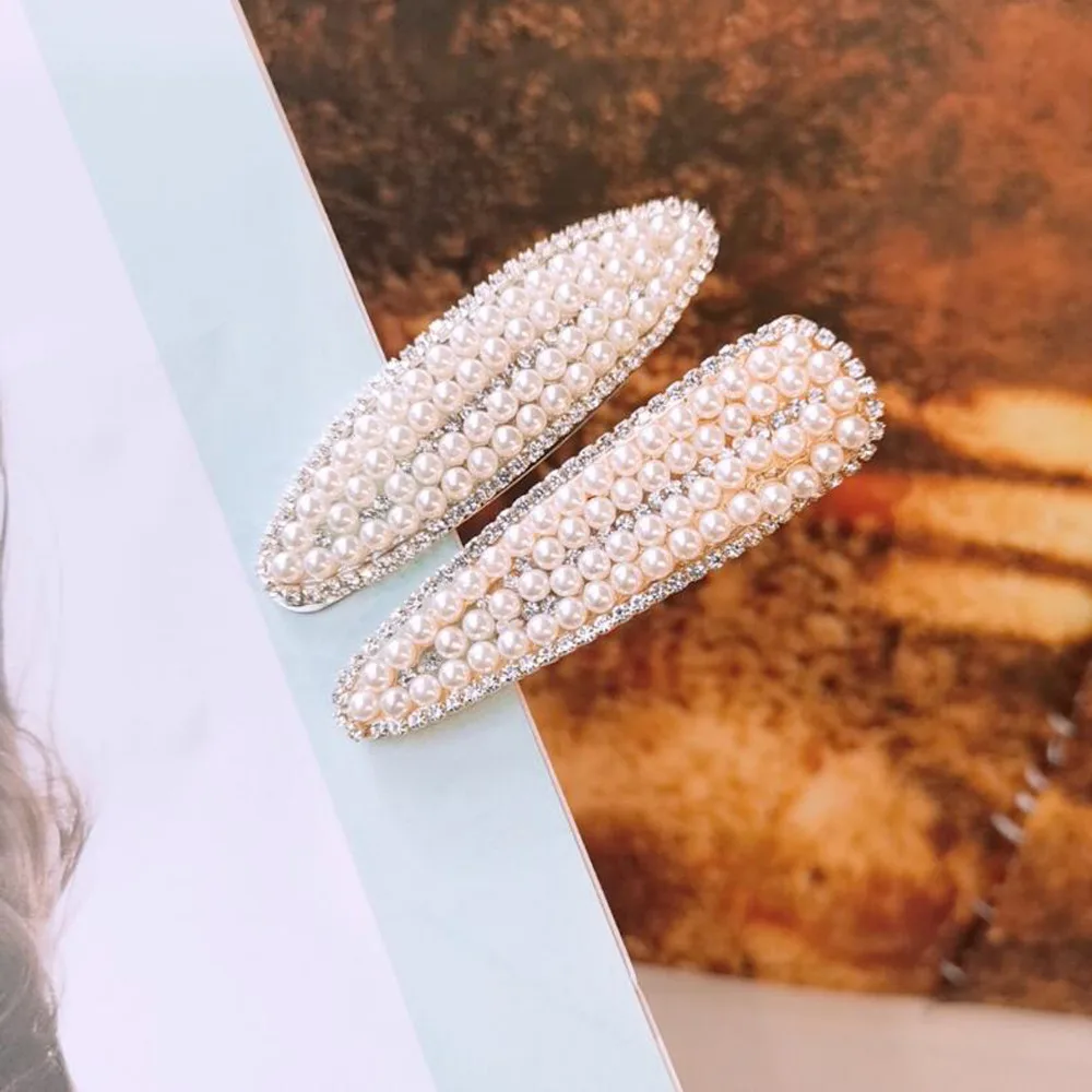 Модные взрослые заколки для волос - аксессуары для волос DIY с имитацией жемчуга, зажимы и ободки для женщин.