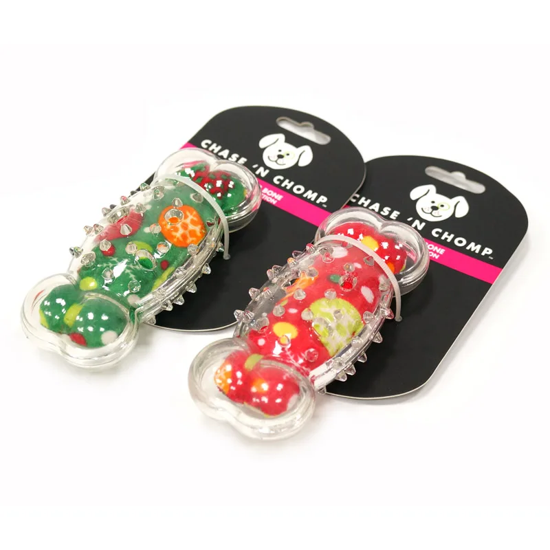 

CAITEC Dog Toys Squeaking Bone Springy Suitable for Tossing and Chasing Soft Dog Toys of Holiday Series