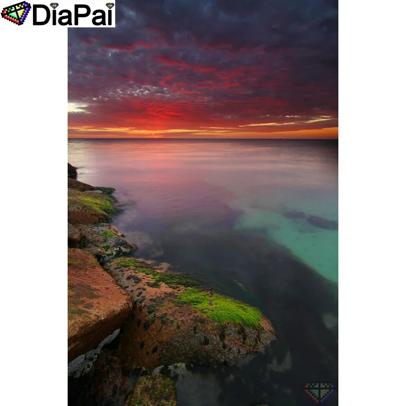 

DIAPAI 5D DIY Diamond Painting 100% Full Square/Round Drill "Sunset scenery" Diamond Embroidery Cross Stitch 3D Decor A22063