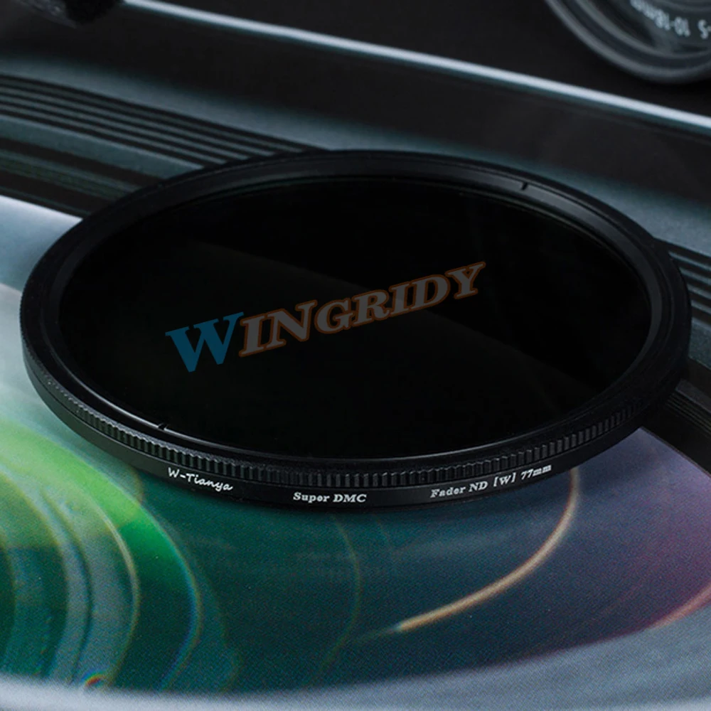 WTIANYA DMC Fader ND фильтр уменьшить воздействие ND2 для ND4, ND8.. ND400 фильтр объектива Калибр 40,5/43/46/49/52/55/58/62/67/72/77/82 мм
