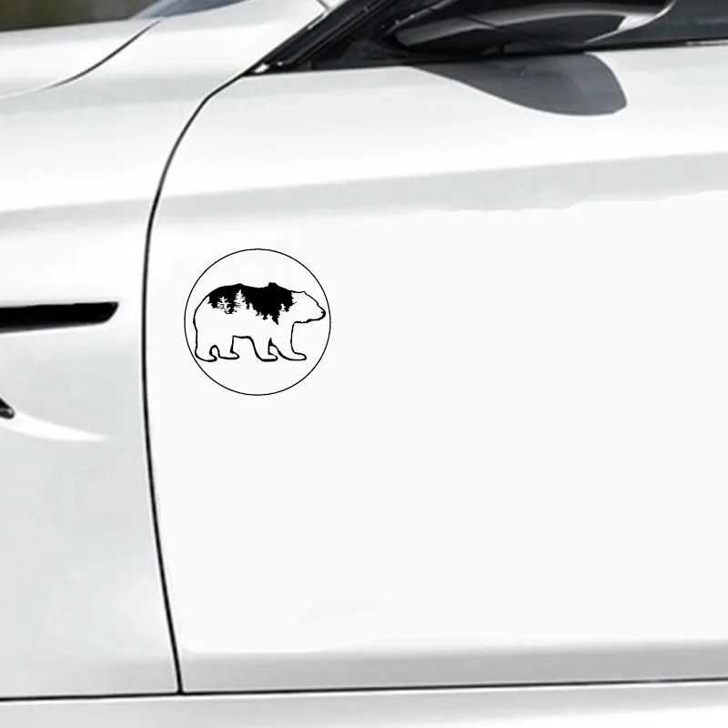 Лесной Хищник Медведь силуэт для Авто/бампер/окно виниловая наклейка наклейки DIY