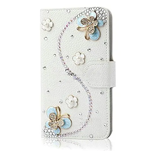 Роскошный кошелек со стразами и кристаллами кожаный флип чехол подставка для