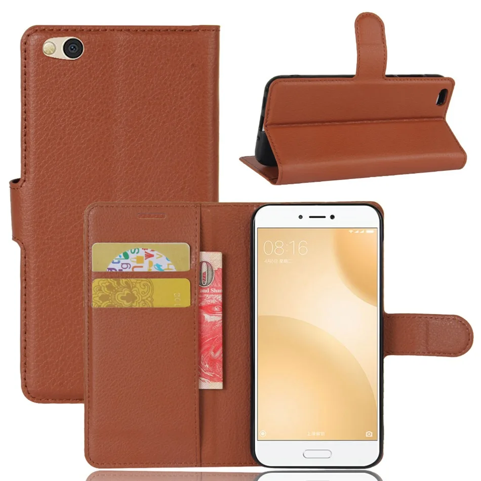 Case For Xiaomi Mi 5C Flip Wallet PU Leather Cover Magnetic Fundas Silicone Mi5C 5 C | Мобильные телефоны и аксессуары