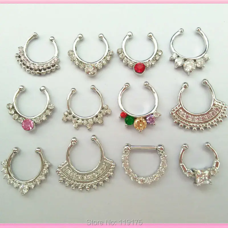 1 шт. модная стальная поддельная перегородка кликер искусственное кольцо для