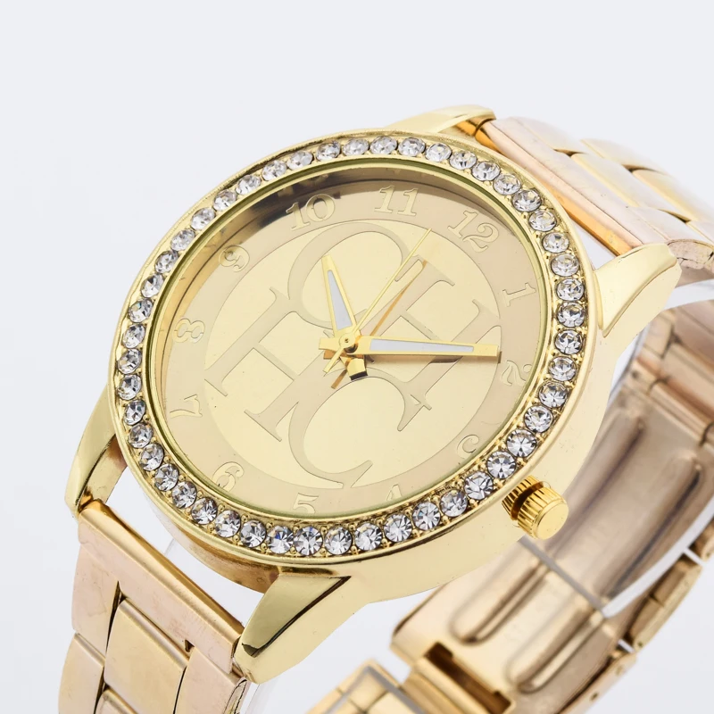 Reloj mujer 2018 Лидирующий бренд для женщин часы Роскошные Стразы из нержавеющей стали