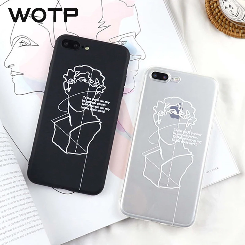 WOTP Классический чехол для телефона с принтом Давида iphone 11 11Pro Max XS X XR 6 6S 7 8 Plus