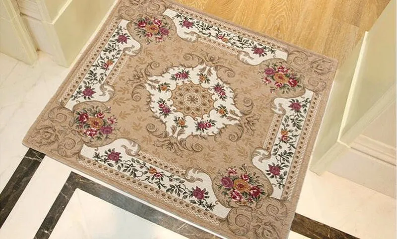 Европейский стиль Противоскользящий жаккардовый ковер для дома