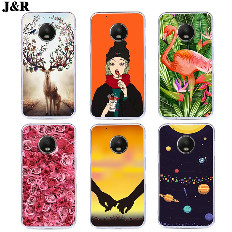 Чехол для телефона с красочным принтом J &amp R Motorola Moto G5 Plus XT1687 XT1684 XT1685 Силиконовые