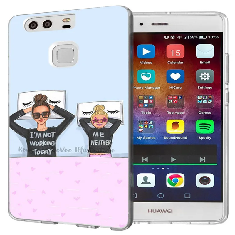 TPU чехол для Huawei P9 P10 Lite P8 2016 2017 Y5 II 2 Y5ii/Y6ii цветной мягкий задней панели Fundas C161 |