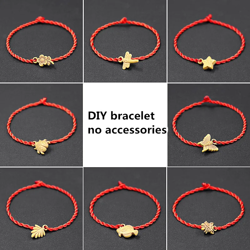 2 шт. модный браслет с красной нитью Diy Ювелирные изделия счастливый черный