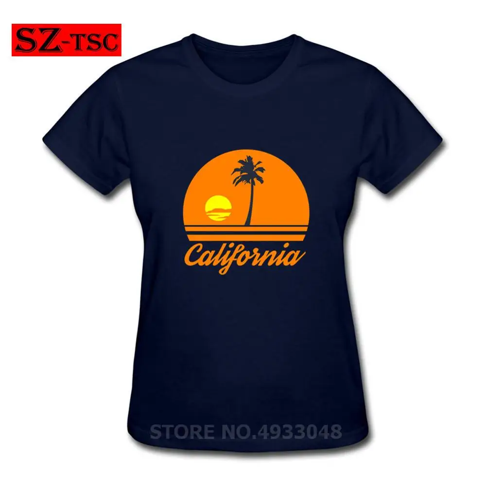 Famicom футболка California футболки "закат" негабаритная уличная футболка рубашка хлопок короткий рукав Забавный принт Женская футболка XXXL - Цвет: 8
