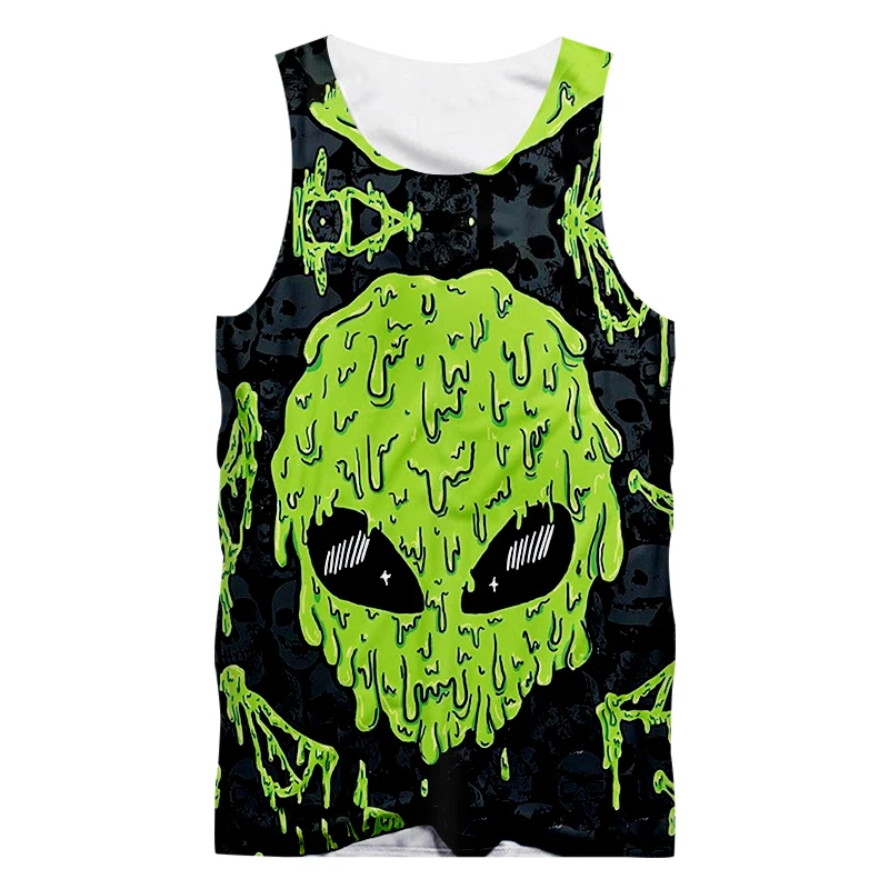 CJLM дропшиппинг футболки без рукавов человек хип хоп панк готический Singlets Лето для мужчин прохладный принт череп на бак Топ волшебный глаз майки