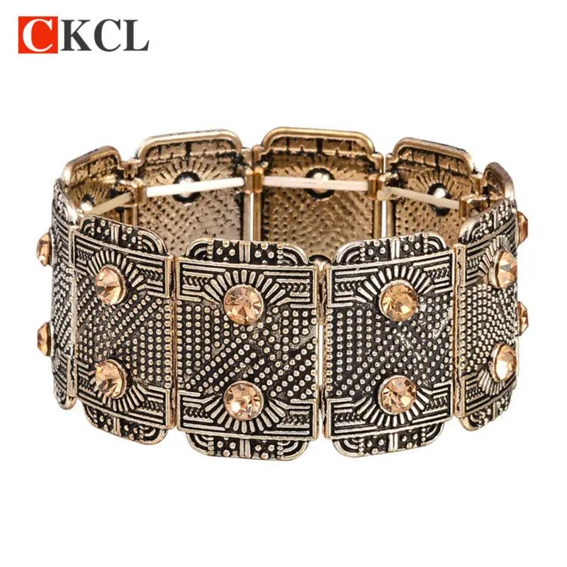 Модный винтажный старинный золотой тибетский серебряный ажурный браслет