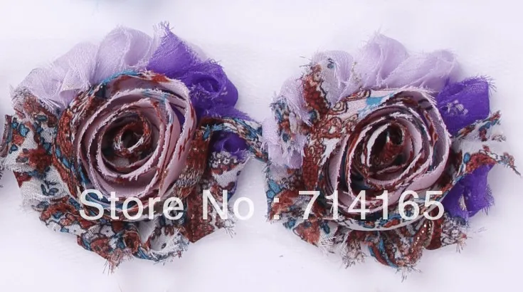DIY Фиолетовый/Лавандовый Павлин потертый цветок Пейсли Шифоновый Цветок