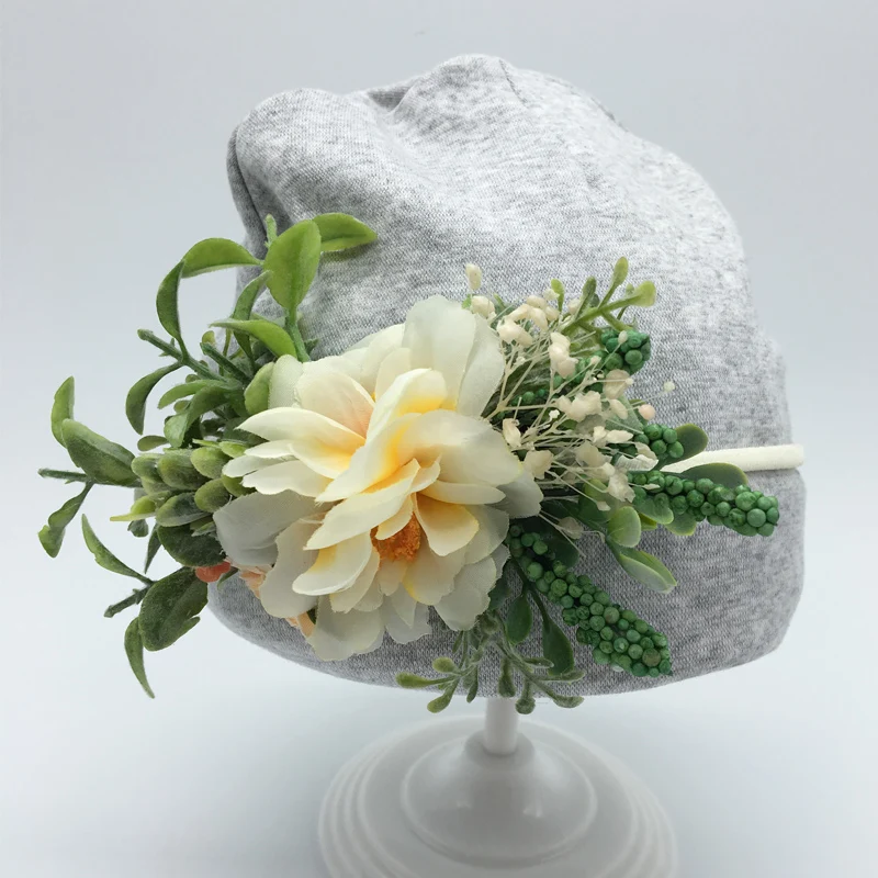 

Baby Flower Hair Band Floral Flower Crown Newborn Baby Elastic Headband Garland Photography Hair Accessories Flower Wreath