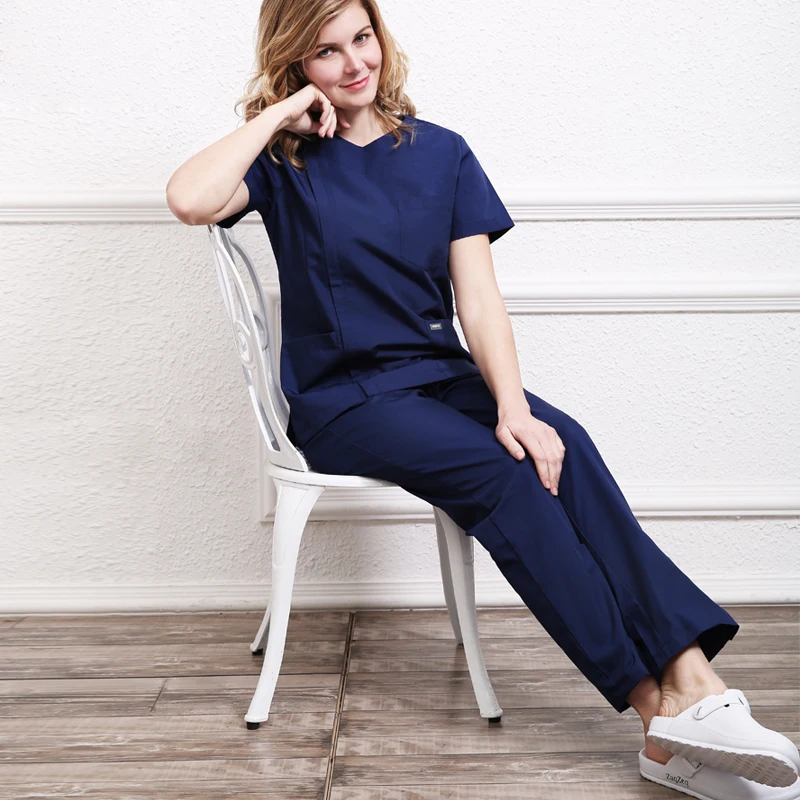Clothes pants Sanxiaxin медицинская одежда скраб наборы доктора медсестры с коротким рукавом униформы стоматология оральная клиника домашнее животное доктор рабочая одежда в целом - Цвет: Clothes pants