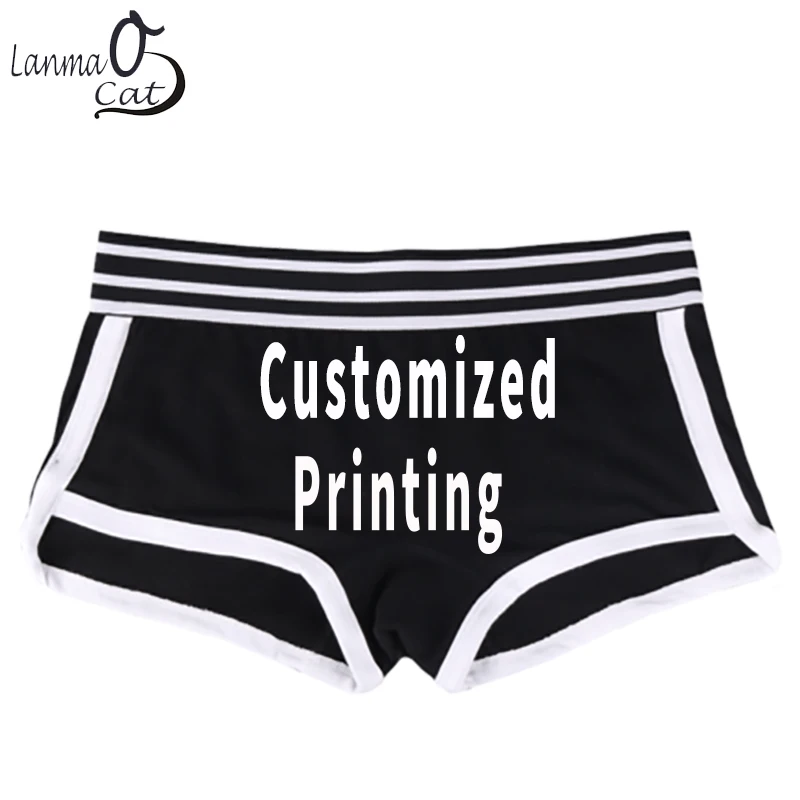 

Lanmaocat Women Cotton Boyshorts Panties Women Custom Print Cotton Boxer Shorts Personal Design Boxer Shorts XXL