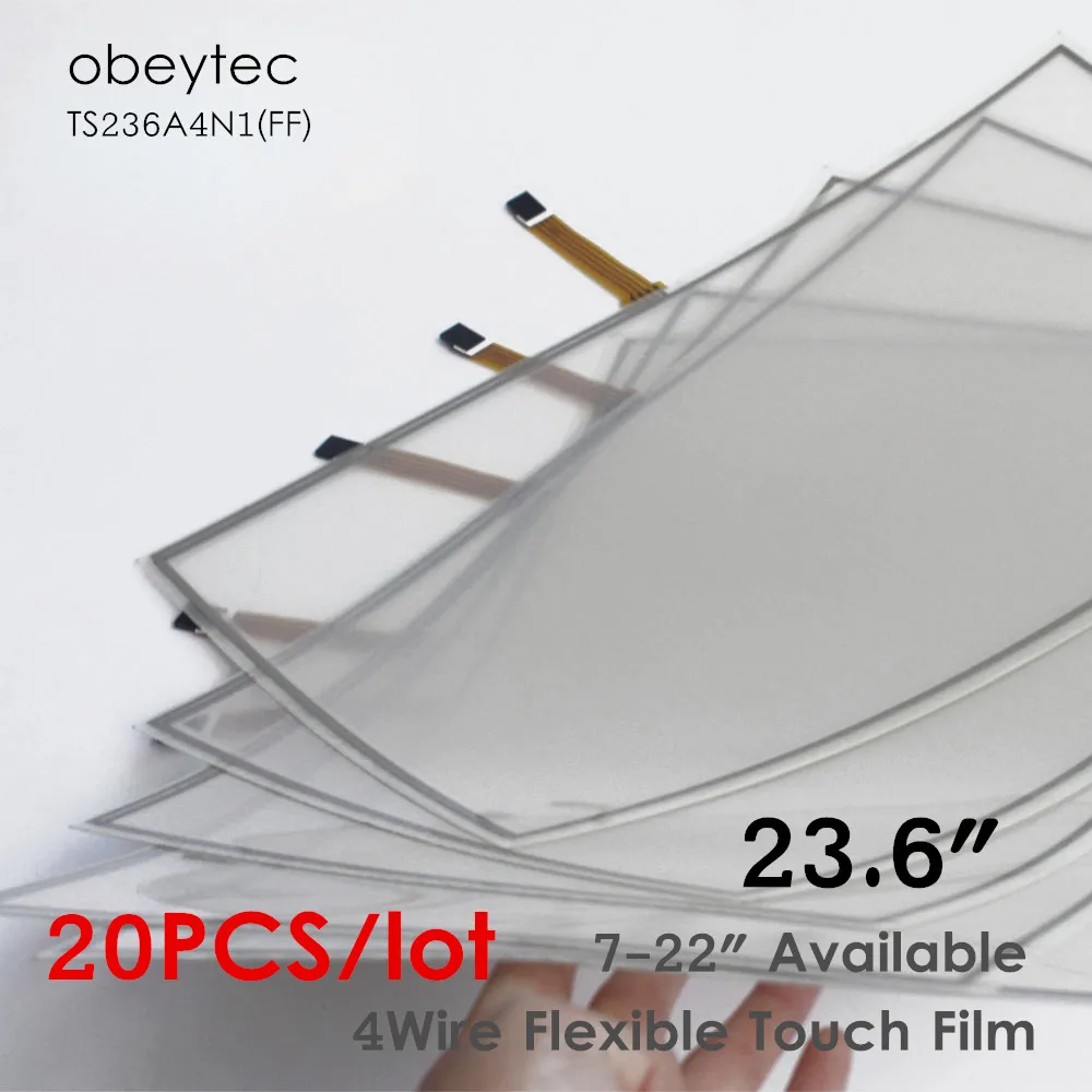 20 шт.! Obeytec 23 6 дюймов четырехпроводная резистивная пленка для сенсорного экрана OEM