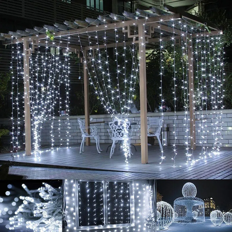 

Icicle led Curtain Fairy String Light Romantic 3x1/3x2/3x3m 300 LEDs Lamp EU/AU/UK Plug for Wedding Home Garden Party Decor