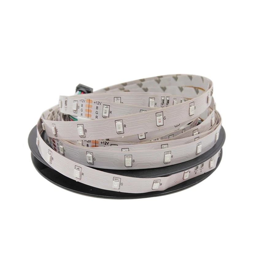 single strip 5 м SMD2835 RGB светодиодный светильник DC12V 54 светодиодный s/M лента Диодная неоновая лента tira fita светодиодный s гибкий светильник с адаптером - Испускаемый цвет: single strip