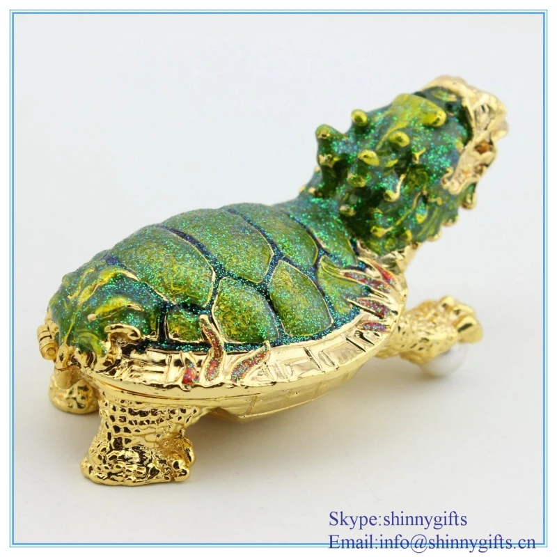 Креативная эмалированная шкатулка в форме черепахи дракона для хрустальных