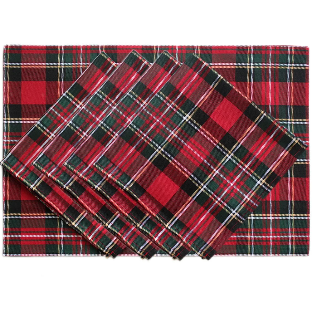 Набор из шт. 4 столовых приборов с столовыми салфетками жаккардовый дизайн