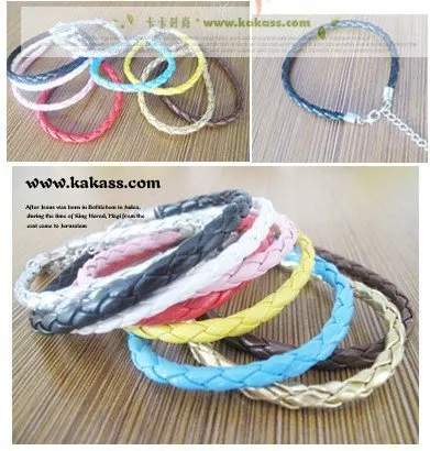 

1000pcs/lot Pu Leather Bracelet Cords Bracelet findings