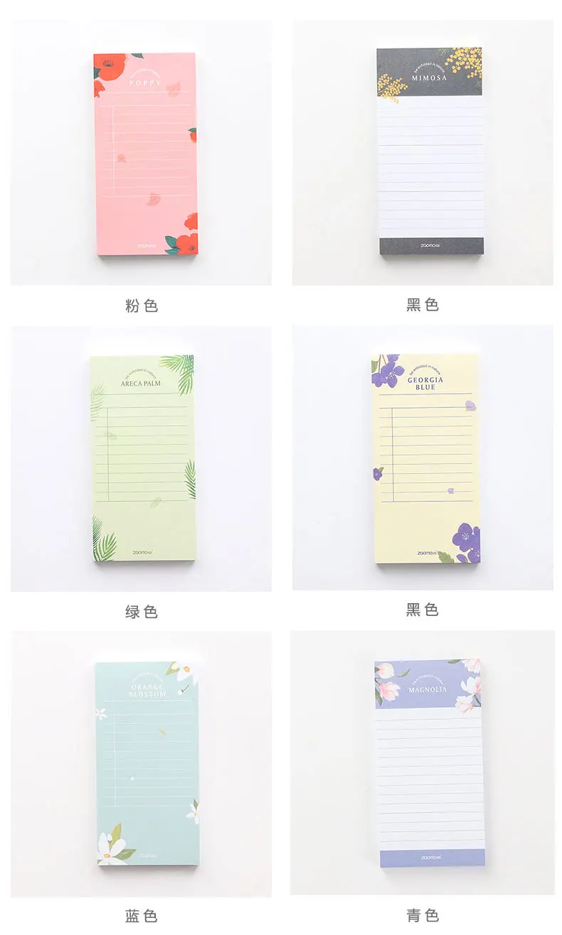 Creative Broken Flowers Memo Pad Notes Memo Notepad Planner Agenda School Office Supply Escolar Papelaria Gift Stationery