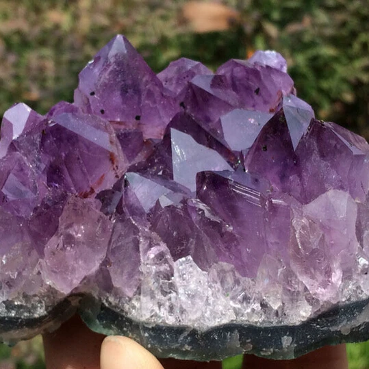 SUIRONG---410 + атуральный аметист красивые фиолетовые кварцевые геодезические