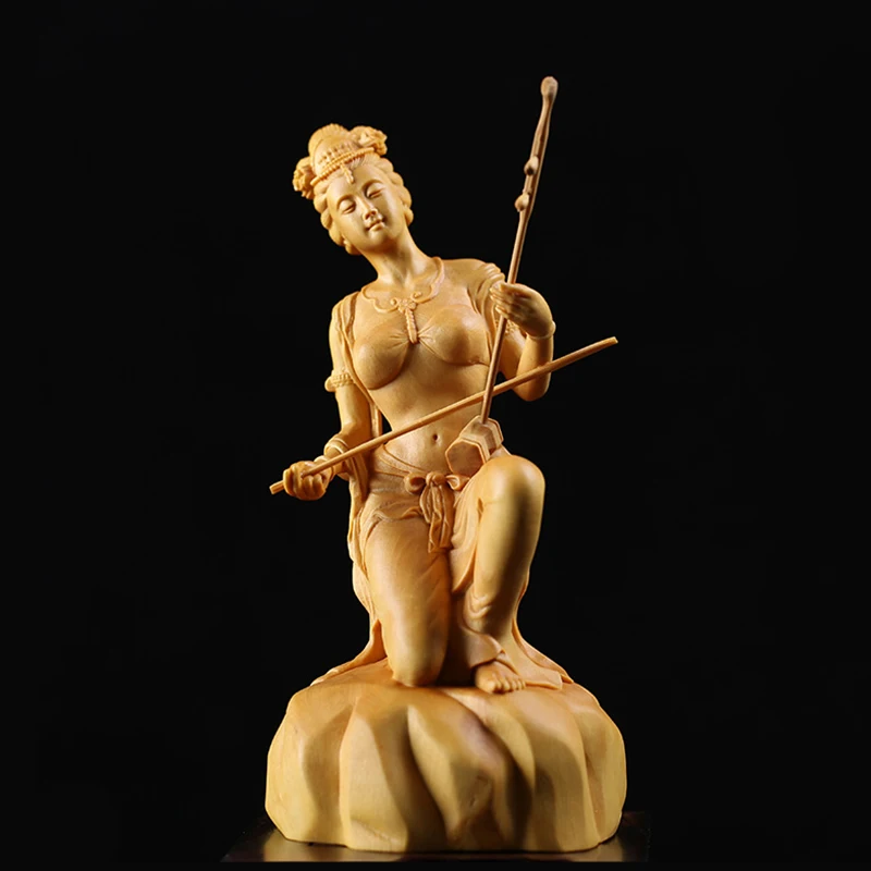 CCZHIDAO Восточная классическая китайская скрипка erhu красота фигура женщины домашний декор дерево ремесло статуя статуи для украшения