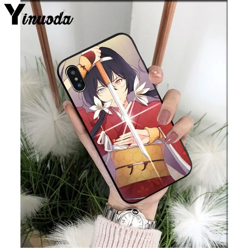Yinuoda Бунго бродячих собак Smart Cover Черная мягкая крышка чехол для телефона iPhone 8 7 6 6S