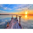 5D DIY Алмазная Картина Закат Landschap вышивка крестиком полная квадратная Алмазная вышивка Мозаика горный хрусталь картина домашний Декор подарок