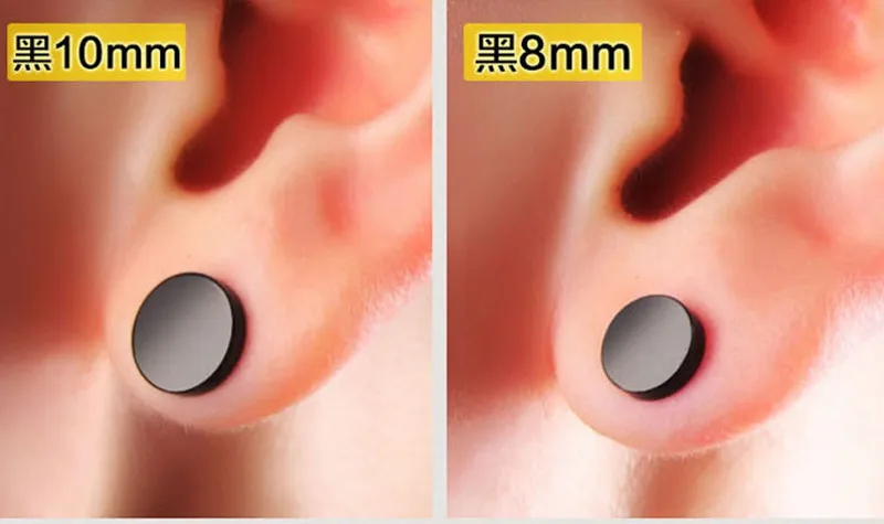 Гвоздики для ушей, из нержавеющей стали, черные, 3-12 мм, 20 шт.