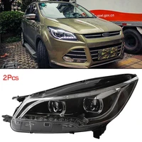 dynamic turn signal led headlight drls bi xenon projector lens fit for ford escape 2013 2015