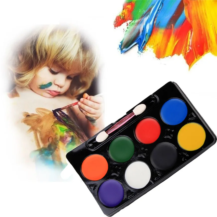 2017 # масляная живопись для лица с эффектом вспышки искусство Нетоксичная