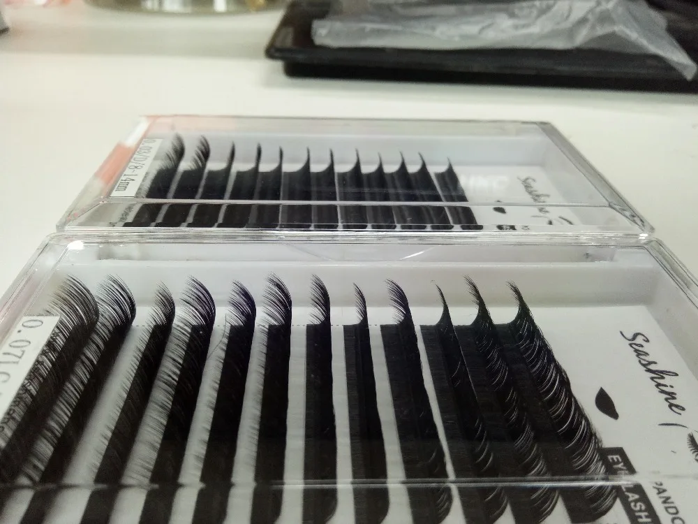 

0.03 C/D curl 1trays mix 8-14mm high quality synthetic natural mink False eyelash Individual eyelash extension handmade