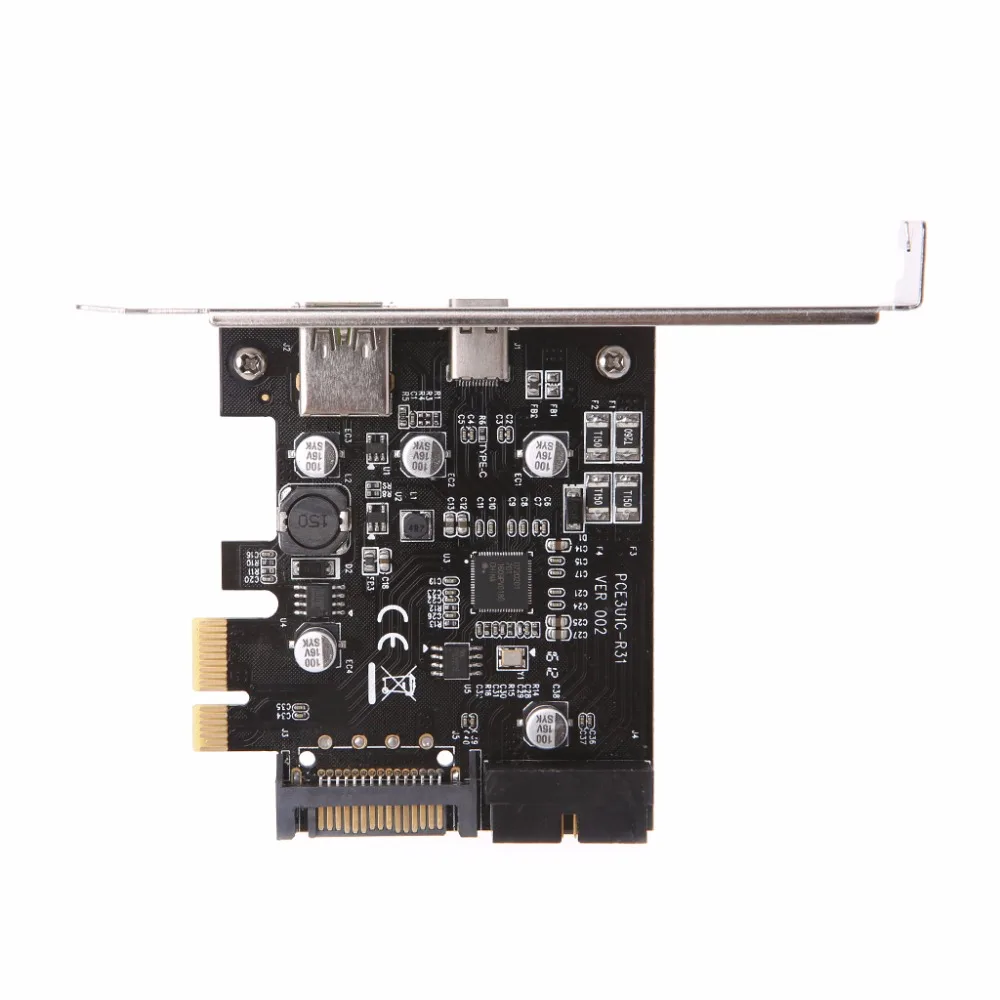 Плата расширения для зарядного устройства PCI E Express на USB 3 1 Type C адаптер с CD