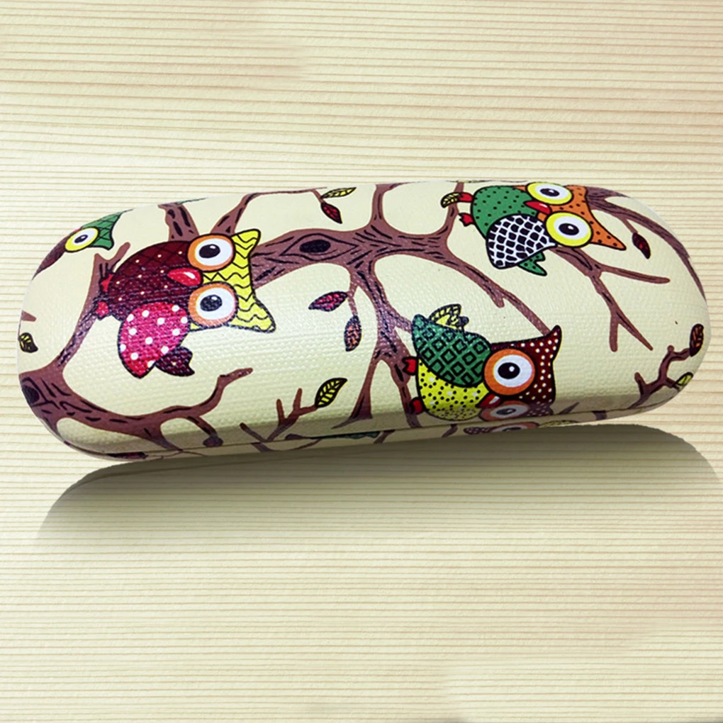 Сова животное очки с узором Коробка Чехол из искусственной кожи коробка для очков портативный складной жесткий чехол защитная коробка для очков