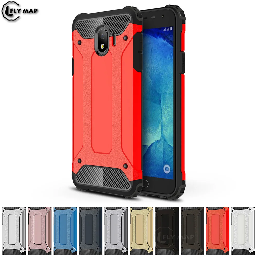 Armor Cover for Samsung Galaxy J4 2018 J400 J400F/DS PC Silicon Protection Phone Case J 4 SM-J400F SM-J400F/DS |