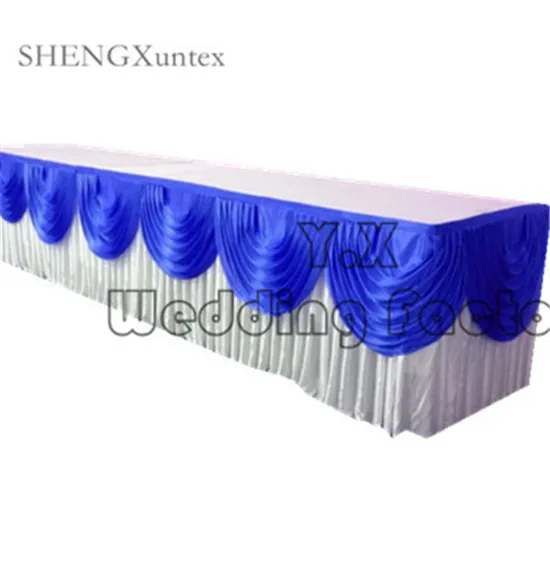 Белая юбка для стола из ледяного шелка 2 м|table skirt|silk table skirtswhite skirt |