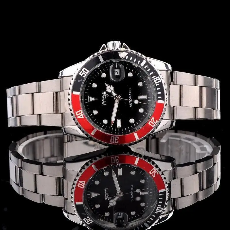 MCE branded automatic mechanical watch the submarine style red circle with original box 034|watches latest|watch heartcircle loop |