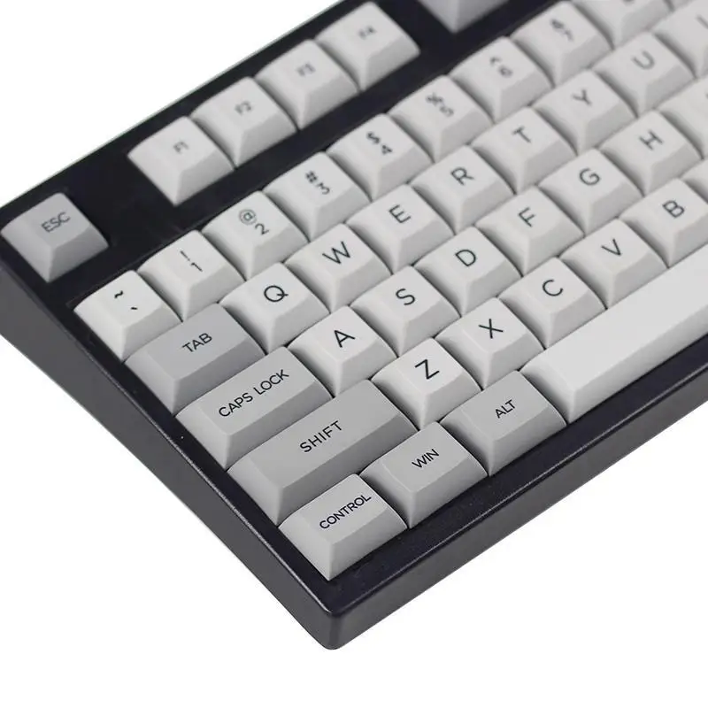 DSA серый и молочный keycap Dye subbed 122 клавиш в комплекте MAC ISO WIN для Механическая