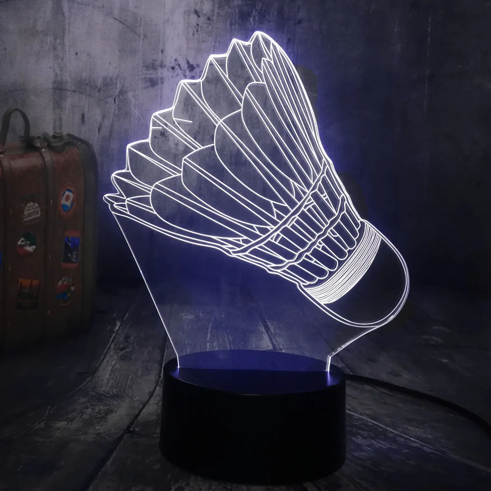 Новый спортивный костюм для игры в бадминтон Новинка 3D светодиодный ночной