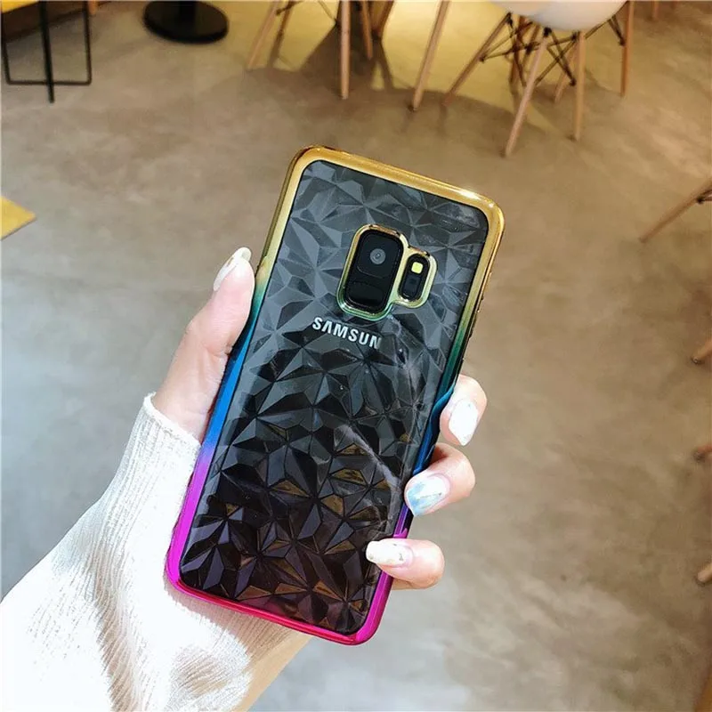 Kerzzil Gradient Jelly Plating Soft TPU Cover Phone Case For Samsung Galaxy S9 Note 8 S8 Plus J3 J5 J7 2017 J2 Pro J4 J6 A6 2018 |
