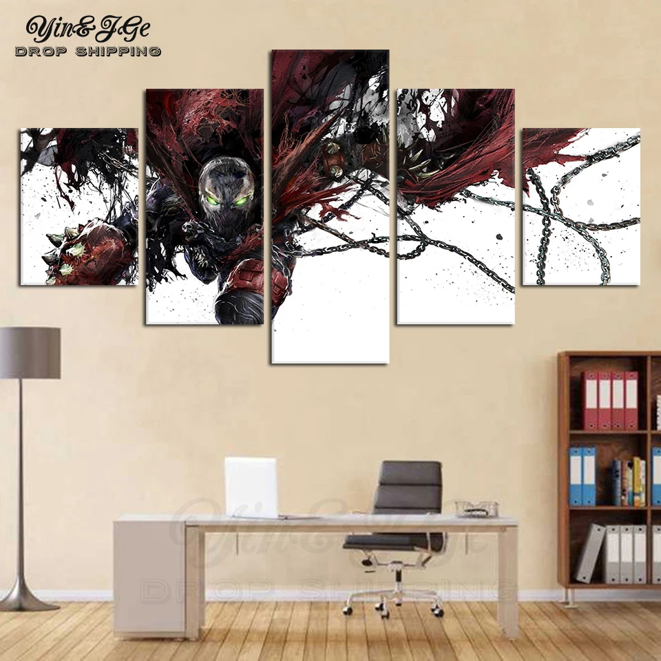 Wall Art Украшение Гостиная рамки 5 шт. фильм икру цифры модульные абстрактные